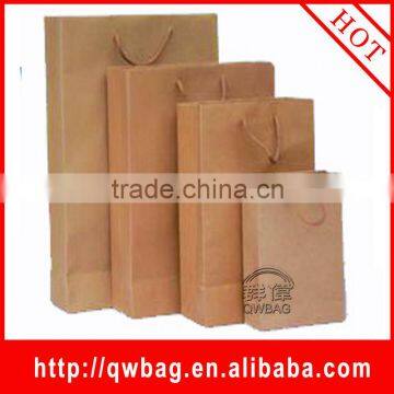 The hot sell customized kraft paper bag with twisted handle