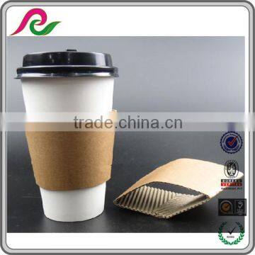 Corrugated folding coffee sleeve with printing custom paper coffee cup sleeve