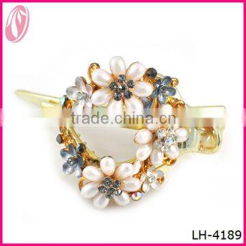 New arrival fashion jewelry antique plumeria flower hairgrips