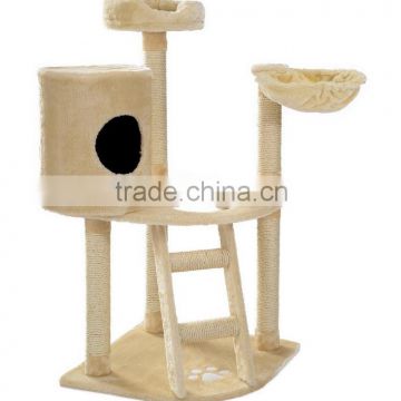 Light beige Cat condo/ cat tree cat playhouse /cat scratcher