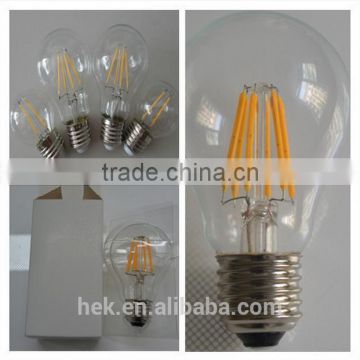 hot new products for 2016 4W E27 clear glass 360 degree led filament bulb