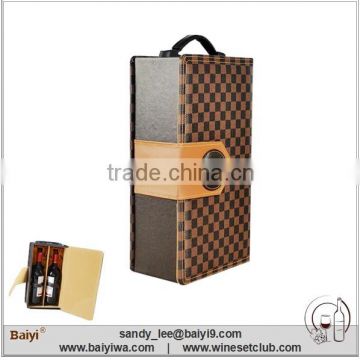 2 Bottles Leather Wine Box / Wine Carrier / Wine Bag