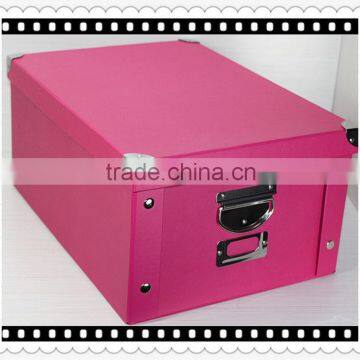 Folding decorative paper storage box