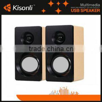 Multimedia Mini Wood Speaker Subwoofer USB Stereo System Speaker for Computer