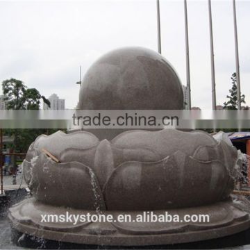 Chinese Granite Natural Stone Luoyuan Red G664 Rolling ball Fountains For Garden