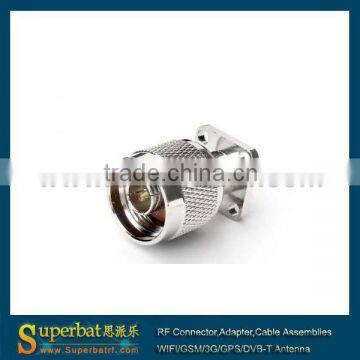 n type flange mount male 4 Hole panel Mount connector