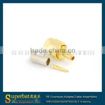 SMA crimp male wire connector Plug for cable LMR100