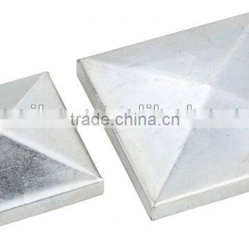 white 100x100 galvanized post caps