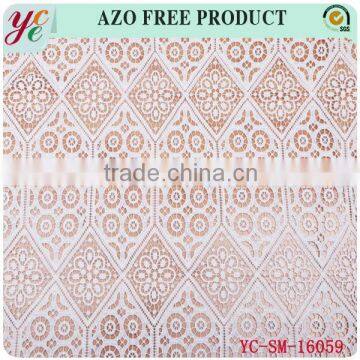 Round hole pattern hollow out design chemical lace and water soluble lace fabric embroidery