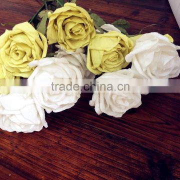 wedding crepe paper rose, craft crepe paper rose, hand made crepe paper rose, party decoration paper rose