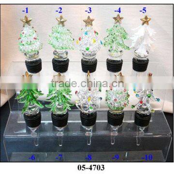the shape of christmas tree bottle stopper