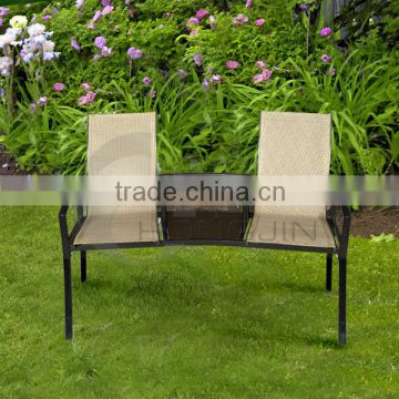 New Frabic Wicker Patio Double Love Seat Chairs