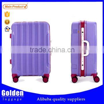 Baigou cheap ABS luggage designer luggage sets zippered ABS travel luggage