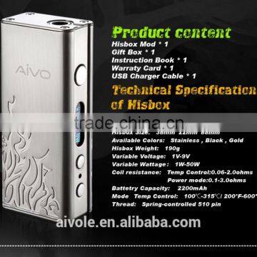TC 50W e Cig KitFree Sample Giveaway as Chinese New Year Gift Device e Cigarette Box MOD From China Brand Manufacturer AIVO photo-4