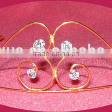 Gold plated tiara fashion crown Heather tiara 4CM height