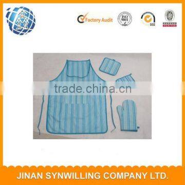 BBQ Apron Bib Apron Pocket Apron set with oven mitss