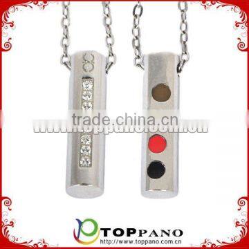 New design crystal jewelry custom stainless steel stick magnetic pendant with magnet /germanium/negative ion /far