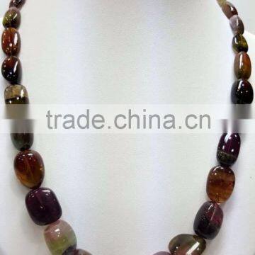 #SZZ Natural Plain Tumble Bead Strand Top Quality Tourmaline