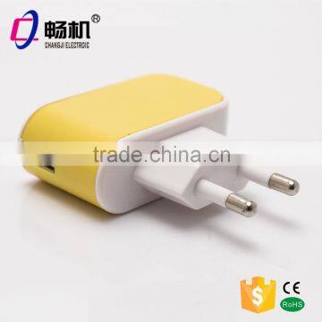Mobile phone wall charger 5V 1A/2A USB travel charger