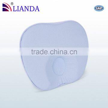 Soft Blue Baby Head Support Pillow, Baby Head Positioning Pillow, Organic Cotton Baby Memory Pillow photo-5