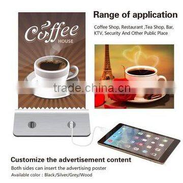 Factory manufacturer tabletop acrylic restaurant menu holder, portable power bank menu holder