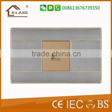 stainless steel Universal computer and tel wall socket
