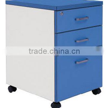 wooden 4 drawer mobile pedestal