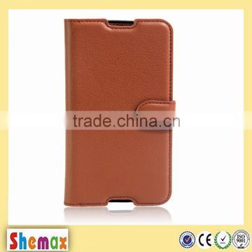 Wholesale leather flip wallet magnetic case for alcatel idol 4s