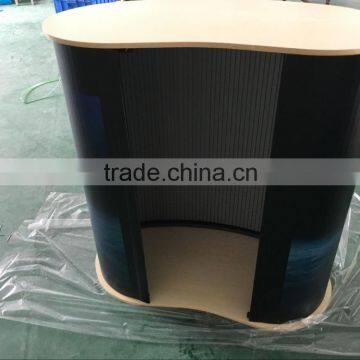 New 2016 hotsales promotion table, wooden reception table for exhibition