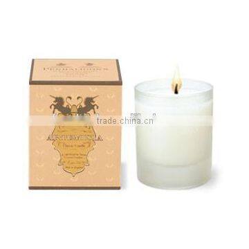 Scented Soy Candle in transparent glass jar