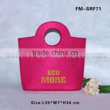 New design Recycled recycle Eco Felt Casual Handle shopping bags