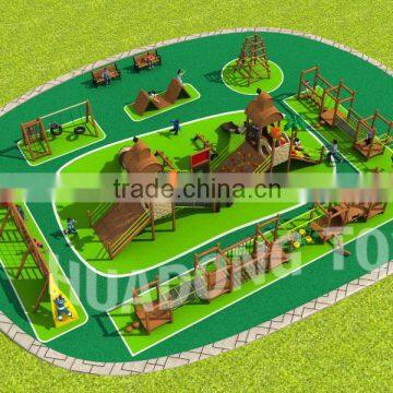 Newest Wooden Equipment / Outdoor Playground Equipment / Slide Amusement