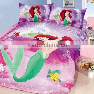 100%cotton mermaid bedding set,princess bedding set