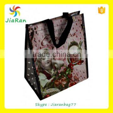 2015 New Style Full color printing non-woven wine bag with lamination film