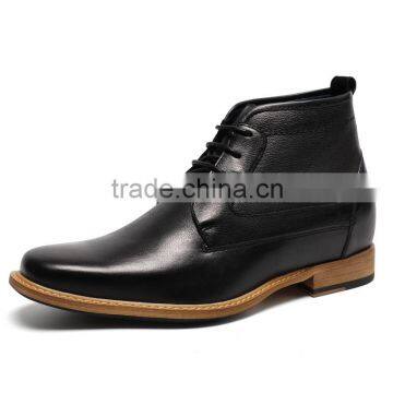 Leather winter high heel boots for men