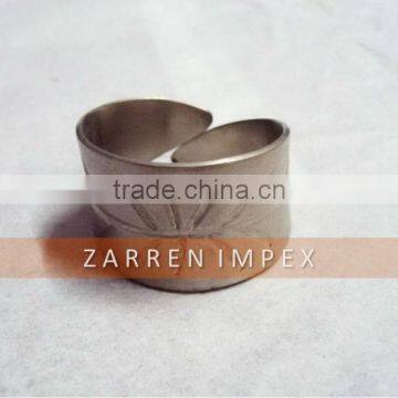 Leaf bend Brass Napkin rings