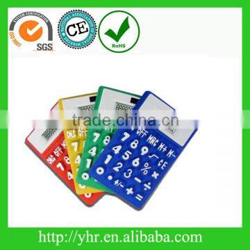 foldable Silicone calculator with solar power