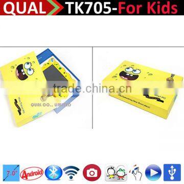 Children pad mini pc 7 inch Android 4.4 tablet multi-colors, built-in learning application, OEM Guangdong factory Q