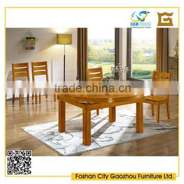 Hotsale round extendable extra long wooden dining table