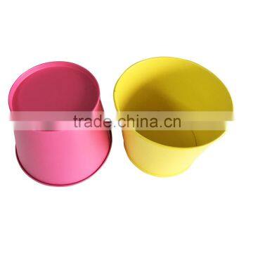 CMYK Garden Flower Metal Bucket/Pot Without Handle photo-2