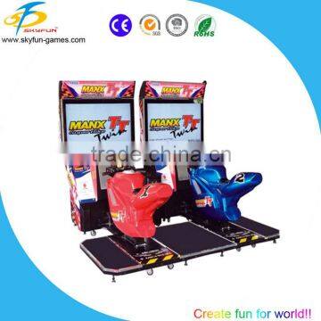 Indoor sport Coin operated car raing, electric motor racing, arcade racing machine equipment