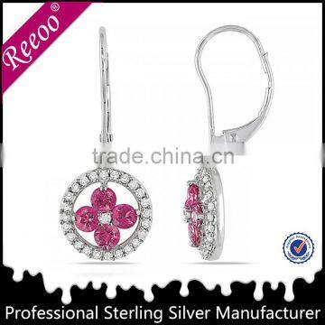 quality 925 silver diamond earrings silver cz earrings for wholesale