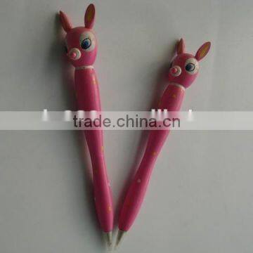 promotional wholesale wooden fancy pens for kids