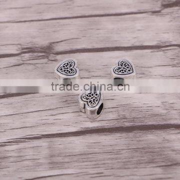 Tibetan Silver Big hole Heart Bead Fit For European Bracelets