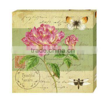 Lovely butterfly and flower canvas acrylic painting