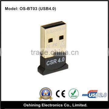 Straight Mini USB Bluetooth Dongle Usb 2.0/3.0/4.0/CSR4.0 (OS-BT03) photo-3