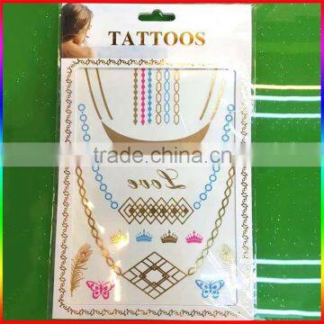 Custom Metallic Temporary Flash Tattoos, Fluorescent Tattoos