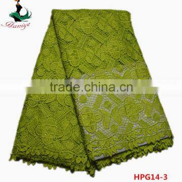 HPG14 african water soluble guipure embroidery chemical lace Fabric