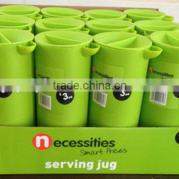 1.5L plastic Serving jug Water jug Water pitcher (Green 375C) in display box packing #TG1009EG