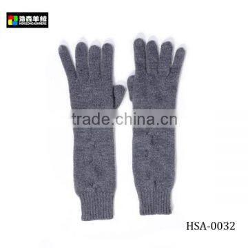 Fancy Women Winter Pure Cashmere Knit Hand Gloves , Well-Designed Warm Winter Knit Gloves